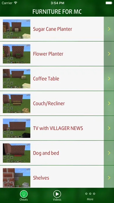 Guide for Furniture - for Minecraft PE Pocket Edition سکرین شاٹس
