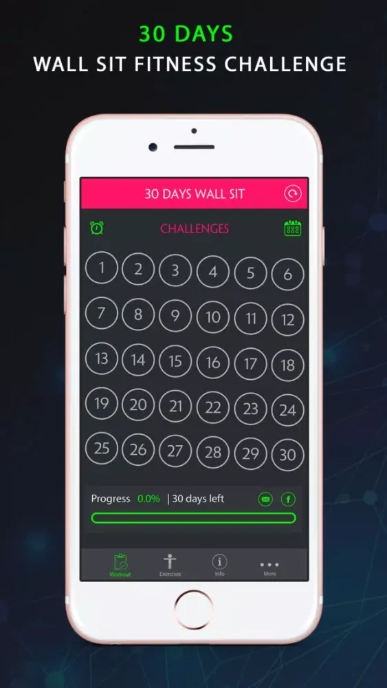 تصاویر 30 Day Wall Sit Fitness Challenges Pro