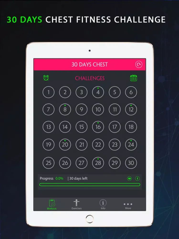 تصاویر 30 Day Chest Fitness Challenges Pro iPad 