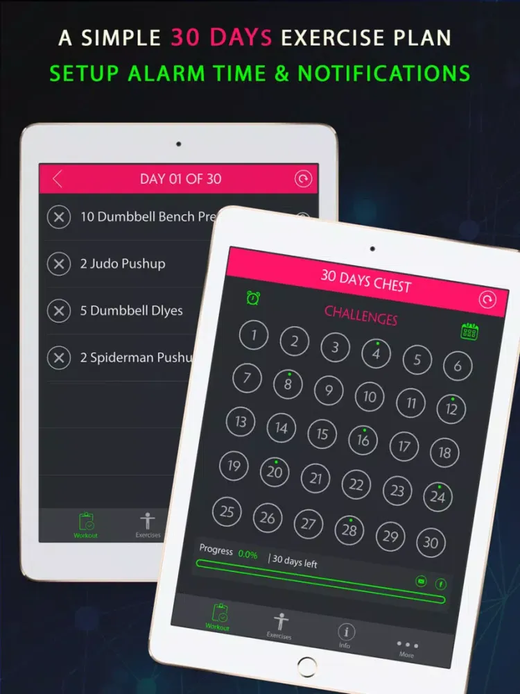 تصاویر 30 Day Chest Fitness Challenges Pro iPad 