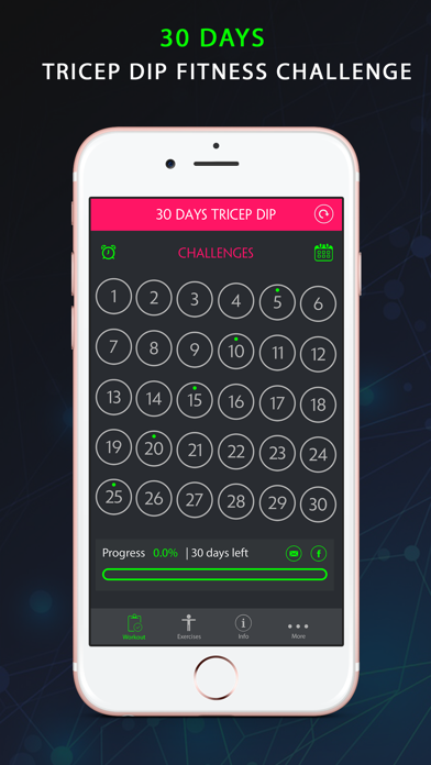 Screenshot di 30 Day Tricep Dip Fitness Challenges