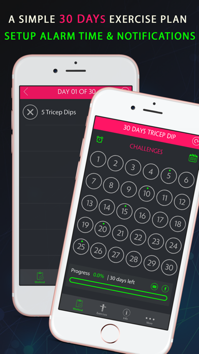 Screenshot di 30 Day Tricep Dip Fitness Challenges