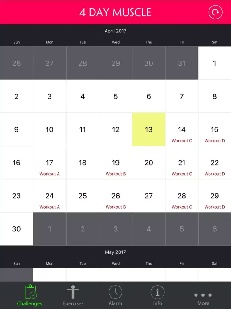 Скриншоты 4 Day Muscle Building Workout Split Pro iPad 