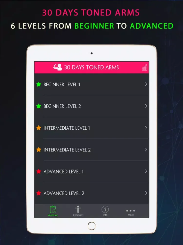 Zrzuty ekranu 30 Day Toned Arms Fitness Challenges Pro iPad 