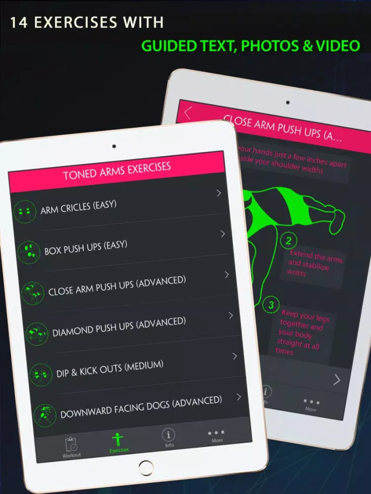 Zrzuty ekranu 30 Day Toned Arms Fitness Challenges Pro iPad 