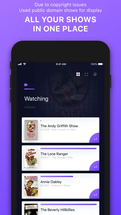 Capturas de tela do Eastwatch - TV Show Tracker