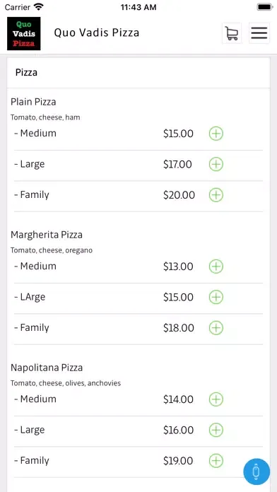 Quo Vadis Pizza應用截圖