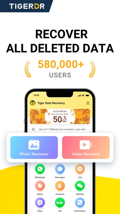 Zrzuty ekranu Tiger Data Recovery