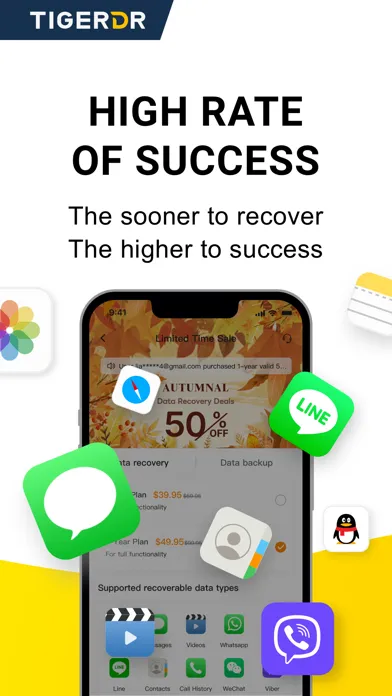 Zrzuty ekranu Tiger Data Recovery