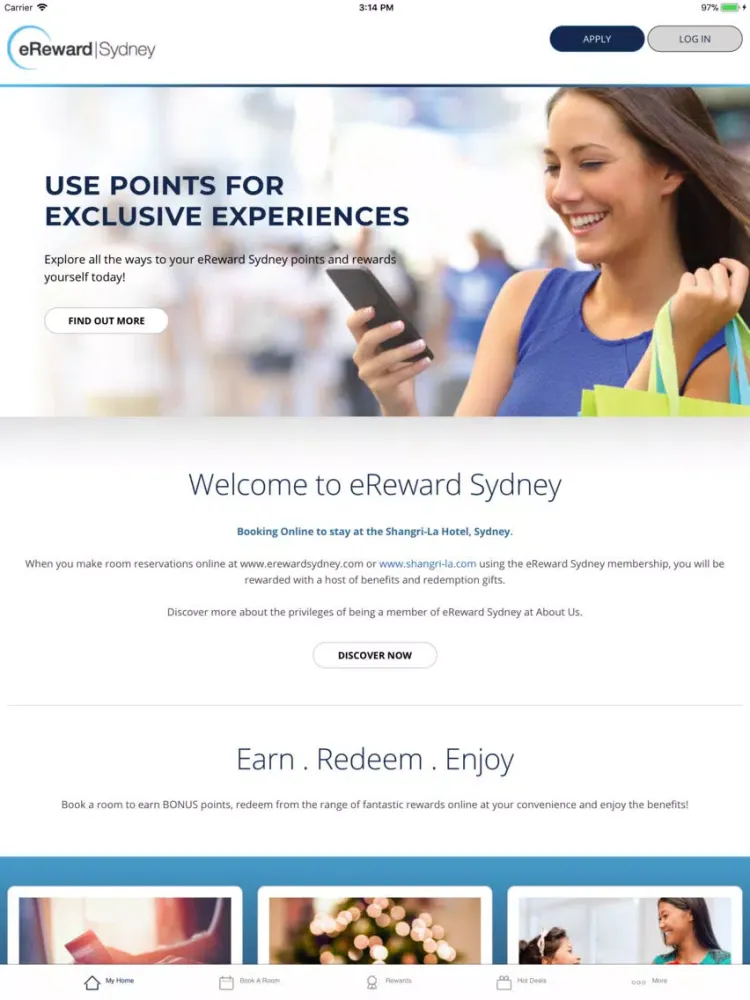 Скриншоты eReward Sydney iPad 