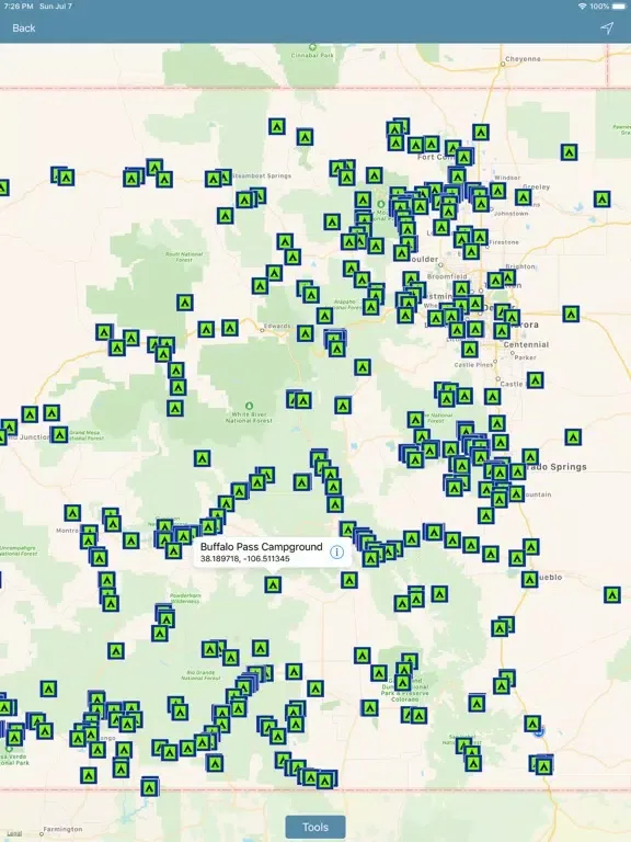 Screenshot di Colorado : Campgrounds & RV's iPad 