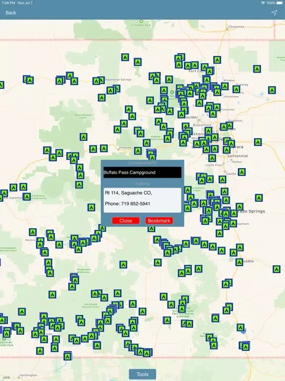 Screenshot di Colorado : Campgrounds & RV's iPad 