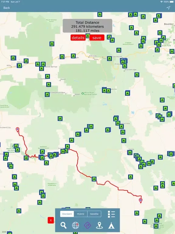 Screenshot di Colorado : Campgrounds & RV's iPad 