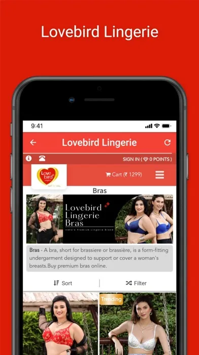 Captures d'écran de Lovebird Lingerie - Buy Online