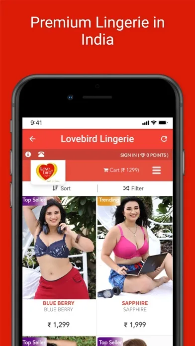 Captures d'écran de Lovebird Lingerie - Buy Online