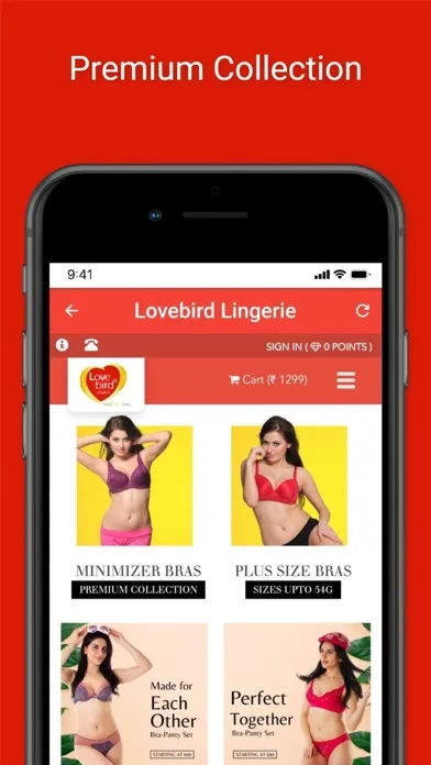 Captures d'écran de Lovebird Lingerie - Buy Online