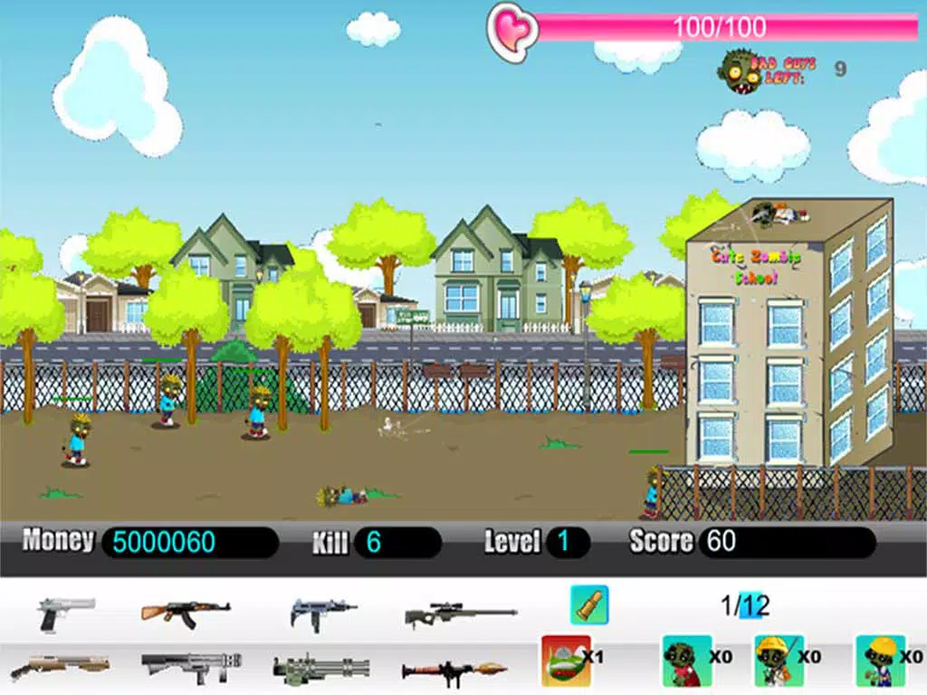 Tangkapan layar Zombie School Defense iPad 