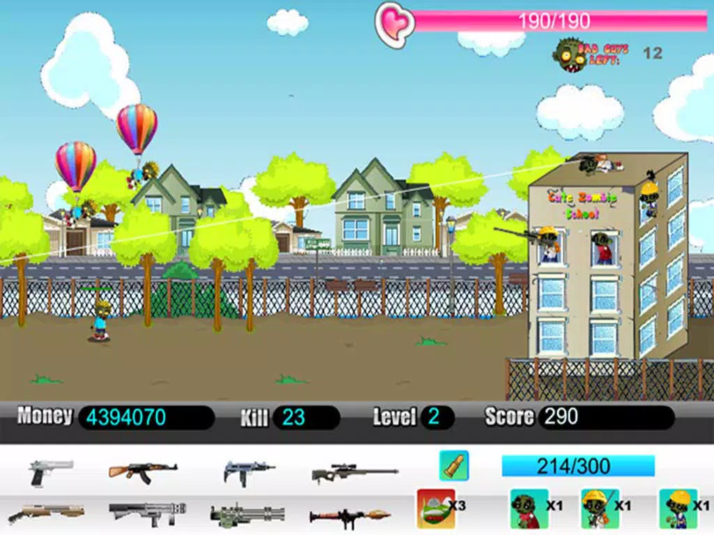 Tangkapan layar Zombie School Defense iPad 