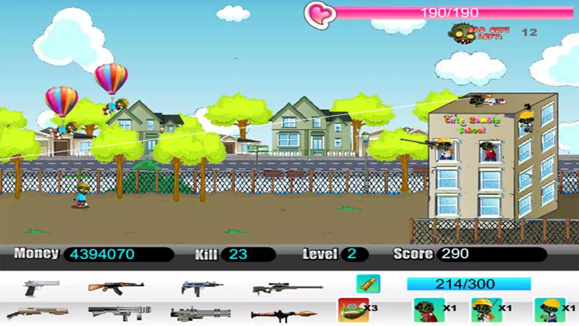 Tangkapan layar Zombie School Defense