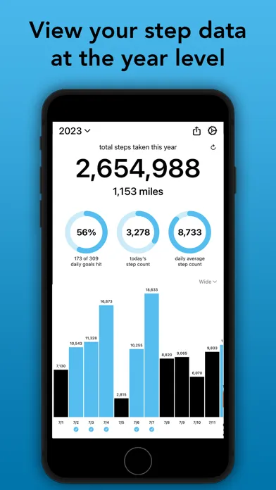 Tangkapan skrin Step Year: Pedometer 2024