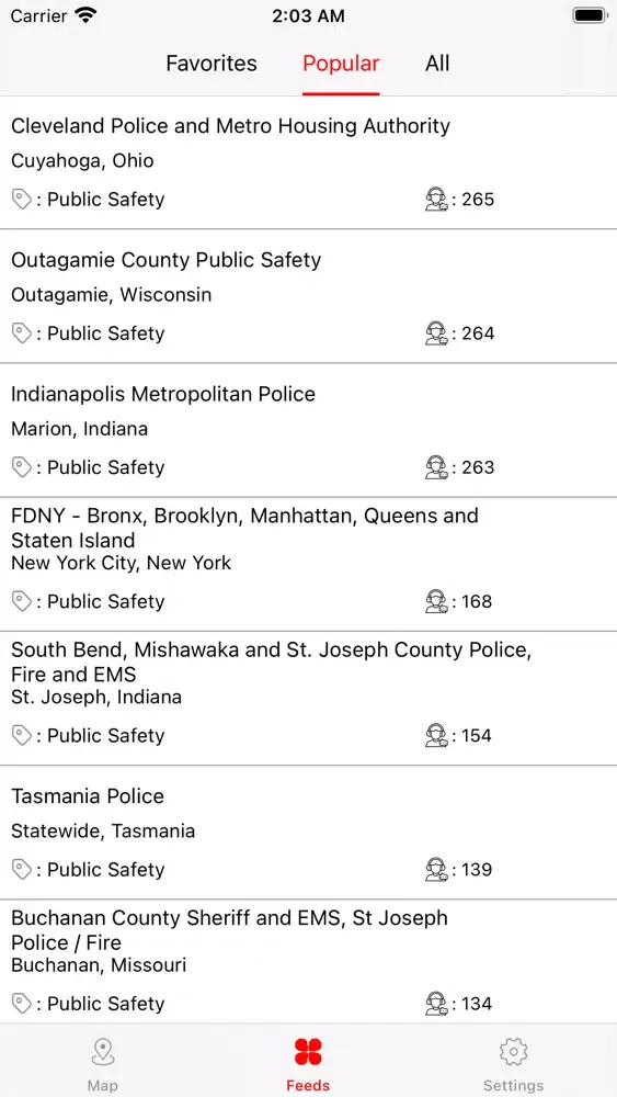 Capturas de tela do Police Scanner + & Fire Radio