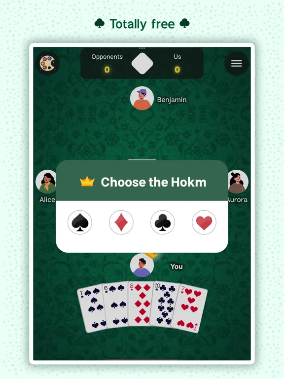 Tangkapan layar HokmGame iPad 