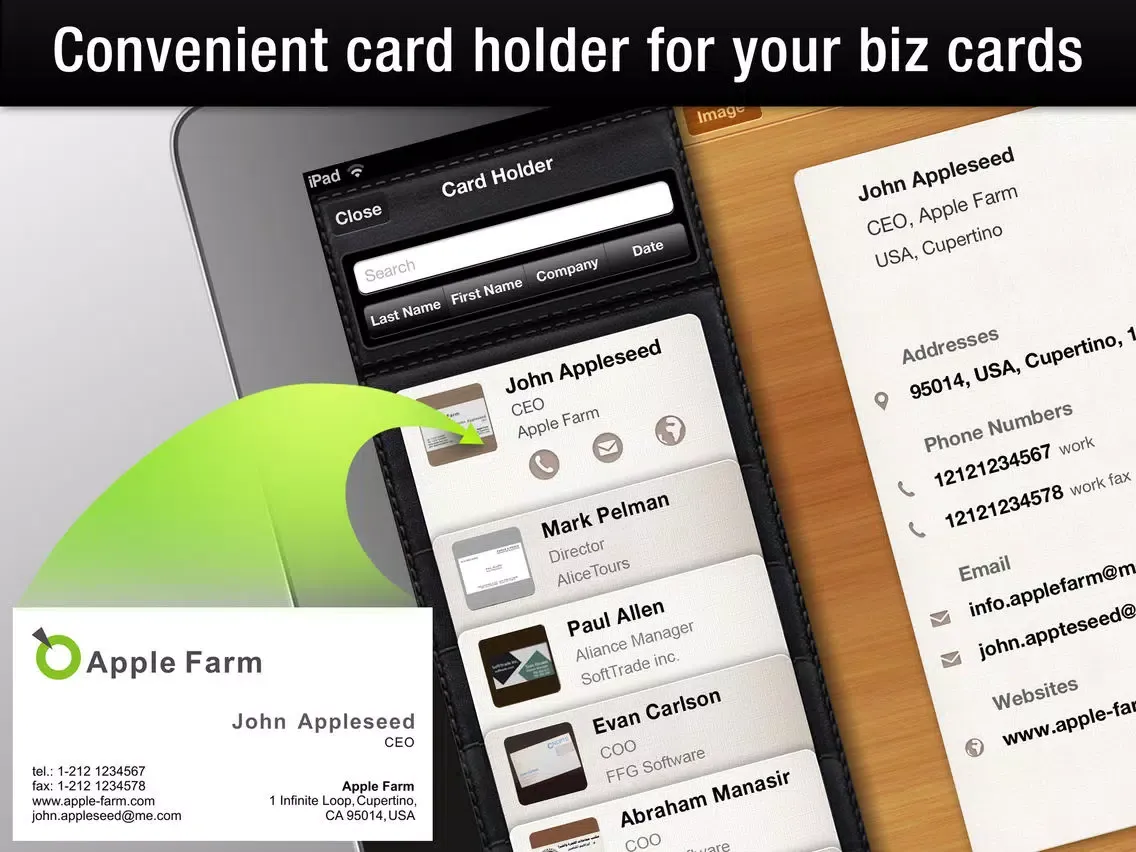 صور Business Card Reader HD iPad 