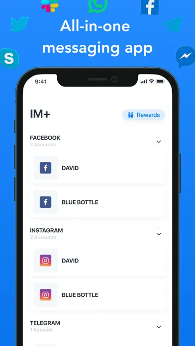 Tangkapan skrin IM+ Instant Messenger