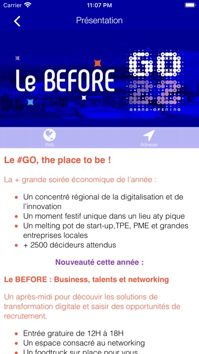 Capturas de tela do Le Before du GO22