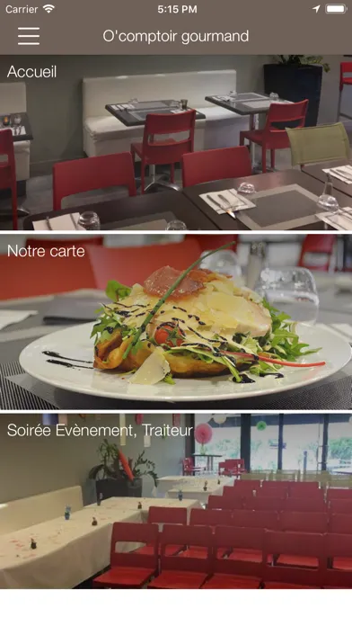 Tangkapan layar O'comptoir gourmand