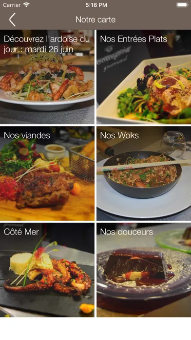 Tangkapan layar O'comptoir gourmand