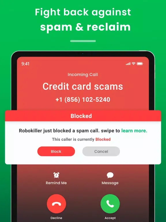 Tangkapan skrin Call Blocker - Spam Blocker iPad 