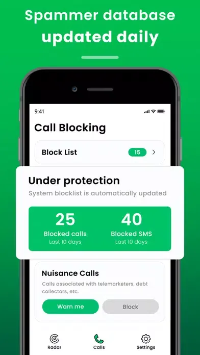 Tangkapan skrin Call Blocker - Spam Blocker