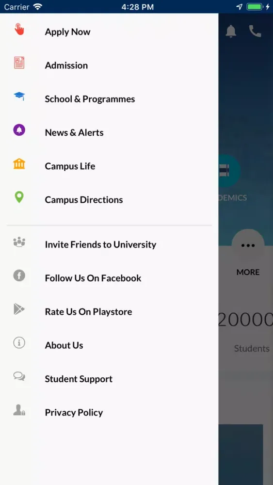 Capturas de tela do Sharda University
