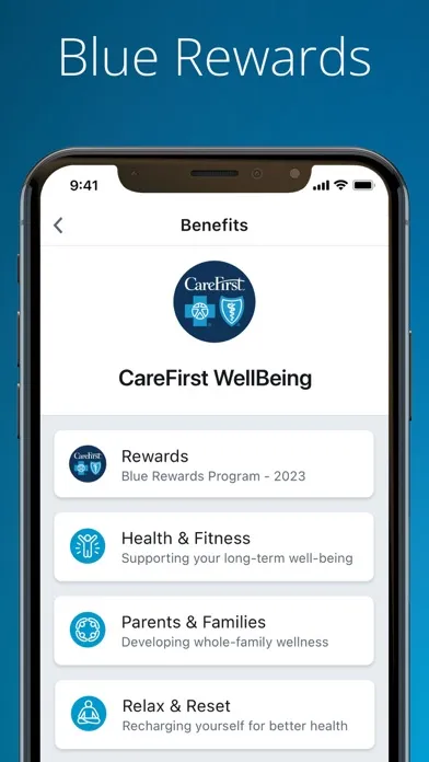 Tangkapan skrin CareFirst WellBeing