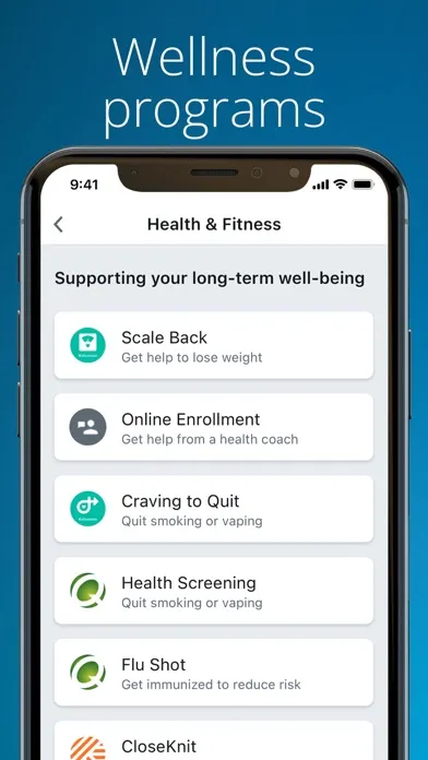 Tangkapan skrin CareFirst WellBeing
