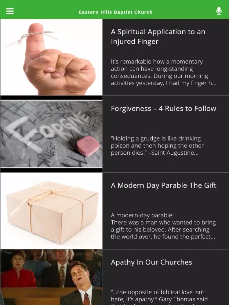 Eastern Hills Baptist Church iPad  Screenshots