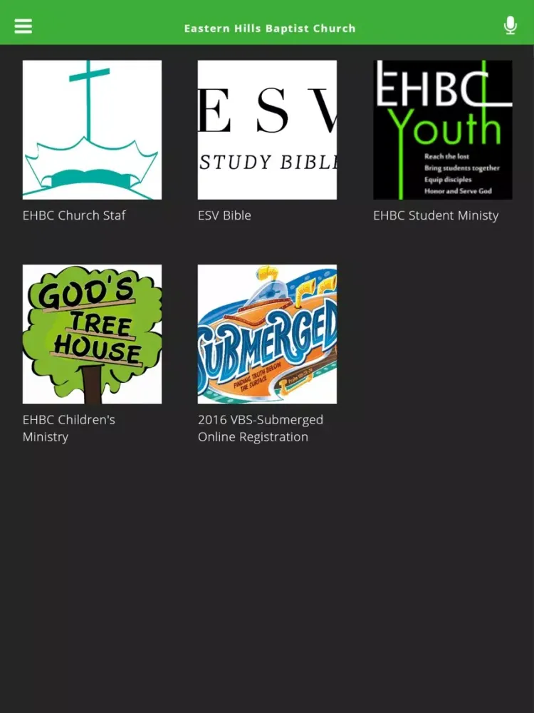 Eastern Hills Baptist Church iPad  Screenshots