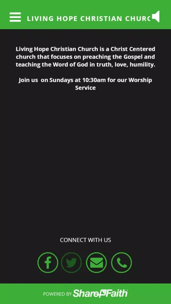 Tangkapan layar Living Hope Christian Church