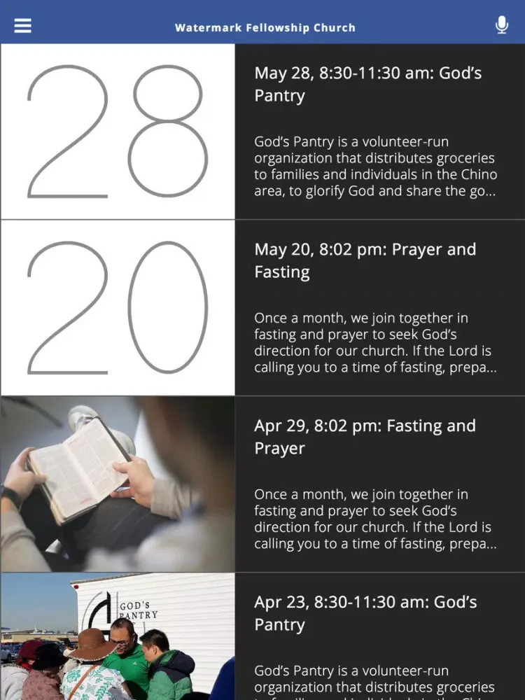 Capturas de pantalla de Watermark Fellowship Church iPad 