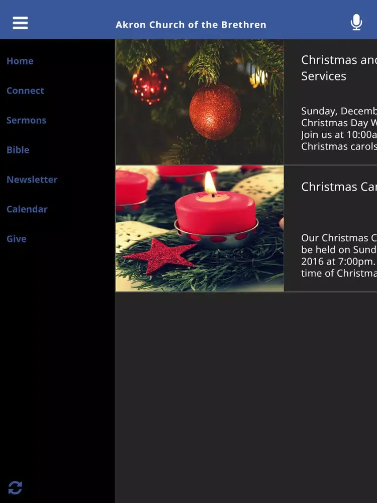 Akron Church of the Brethren iPad  Screenshots