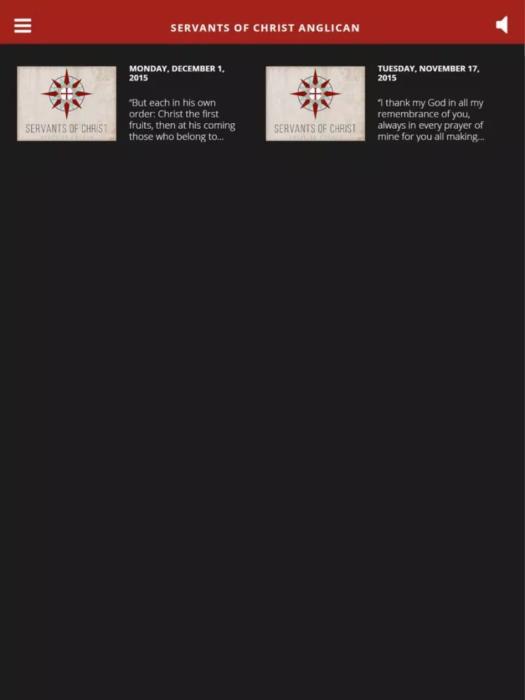 Servants of Christ Anglican iPad 应用截图