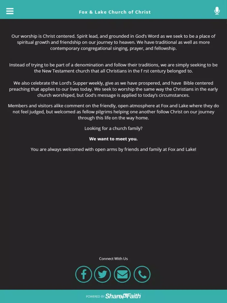 تصاویر Fox & Lake Church of Christ iPad 