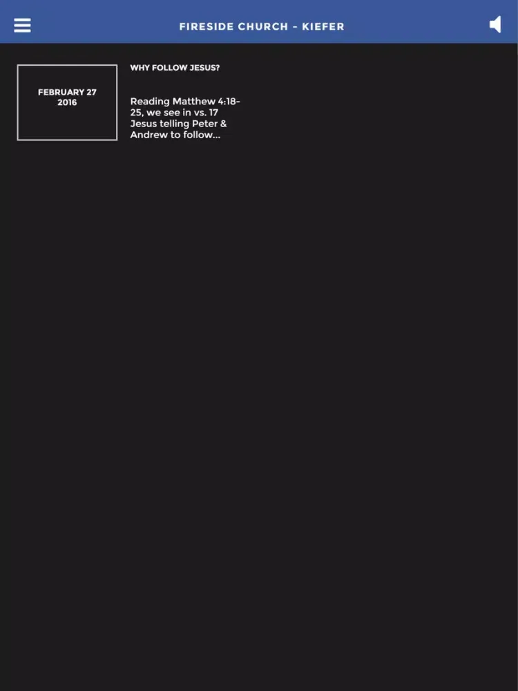 Capturas de pantalla de Fireside Church - Kiefer iPad 