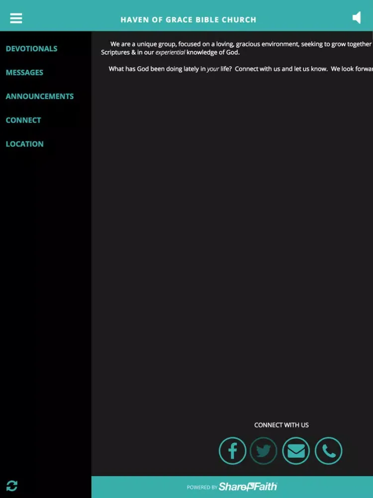 Tangkapan skrin Haven of Grace Bible Church iPad 