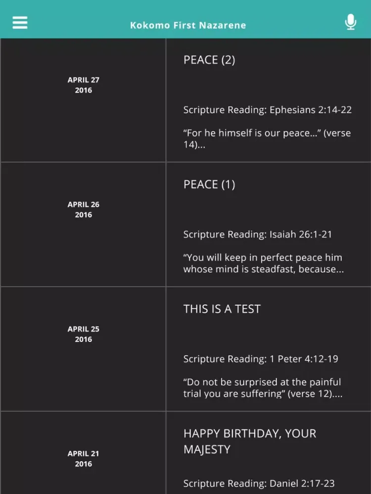 Kokomo First Nazarene iPad  Screenshots