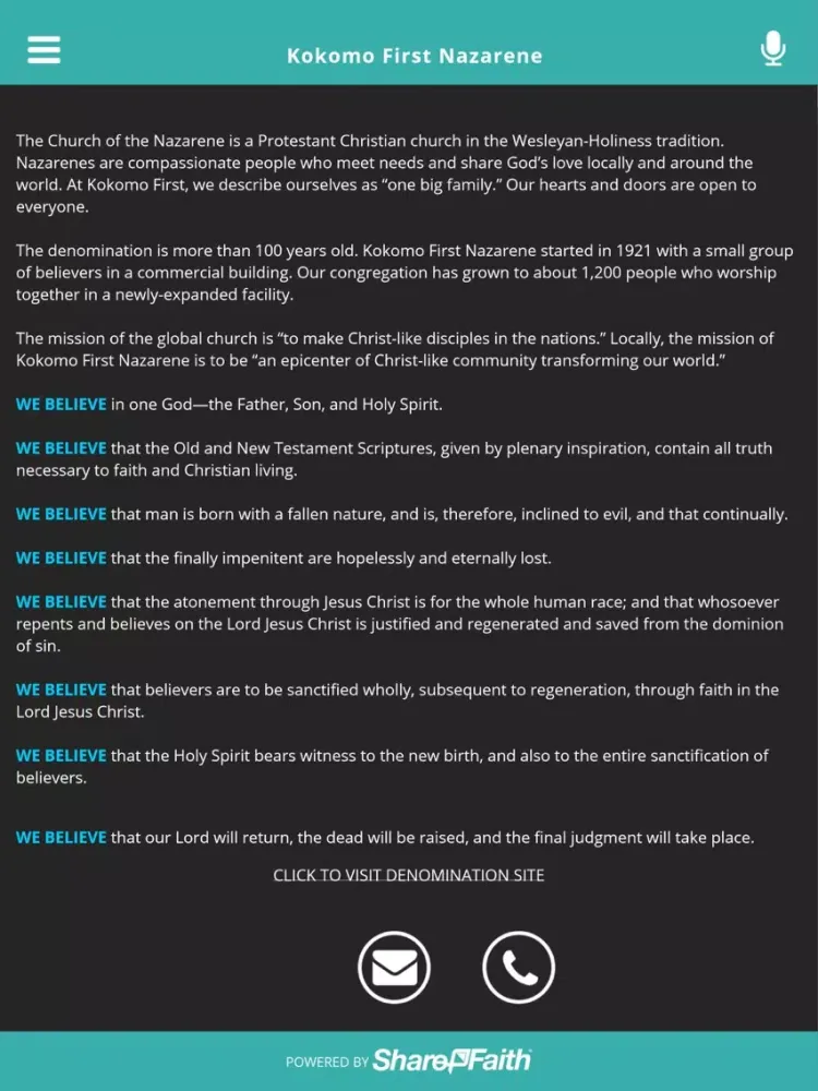 Kokomo First Nazarene iPad  Screenshots