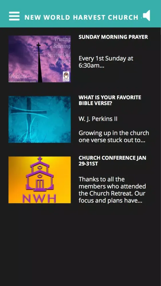 Capturas de pantalla de New World Harvest Church - GA