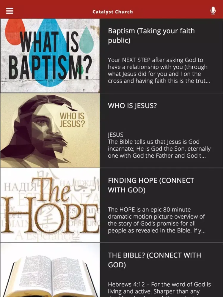 Catalyst Church iPad  Screenshots
