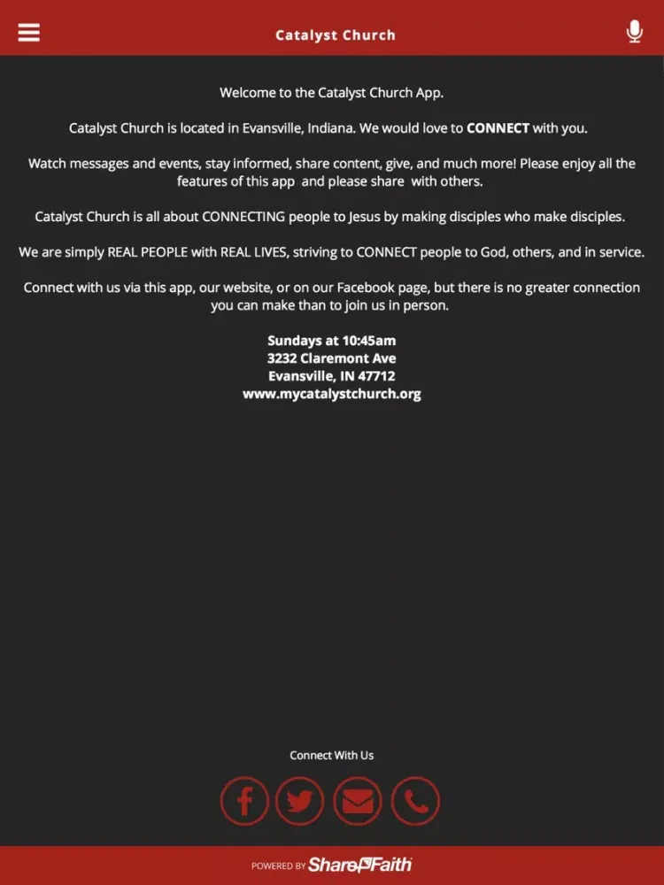 Catalyst Church iPad  Screenshots